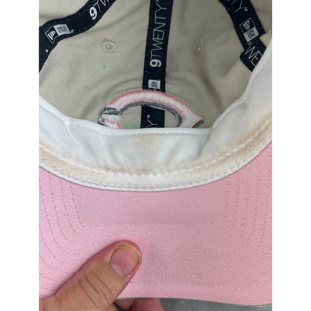 New Era 9TWENTY Cincinnati Reds Hat Women OSFM Tan Pink Excellent Floral Patch - Picture 9 of 9